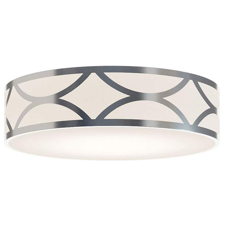Image 1 Lake 20" Wide 3-Light Painted Nickel LED Flush Mount