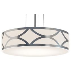 Lake 20&quot; Wide 3-Light Painted Nickel LED Pendant