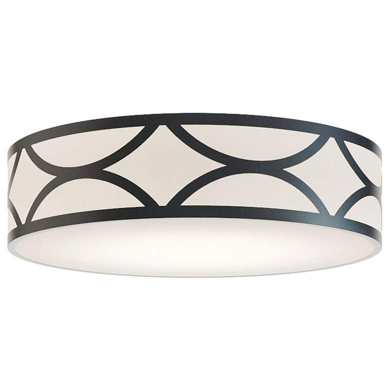 Image 1 Lake 20" Wide Black LED Flush Mount