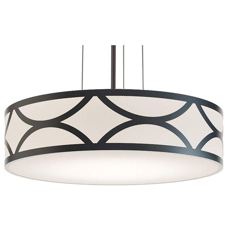 Image 1 Lake 20" Wide Black LED Pendant