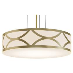 Lake 20" Wide Gold Drum LED Pendant Light