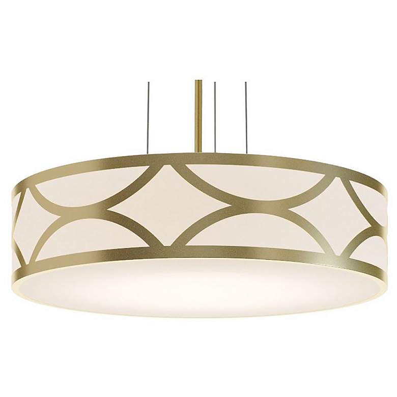 Image 1 Lake 20" Wide Gold Drum Pendant Light