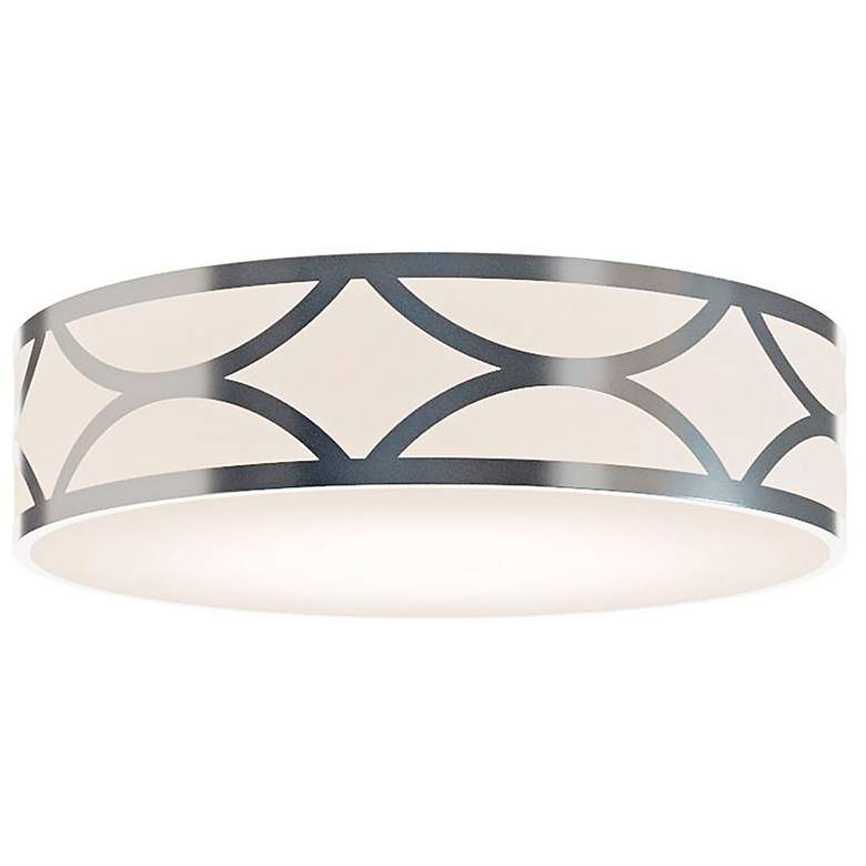 Image 2 Lake 20" Wide Painted Nickel LED Ceiling Light