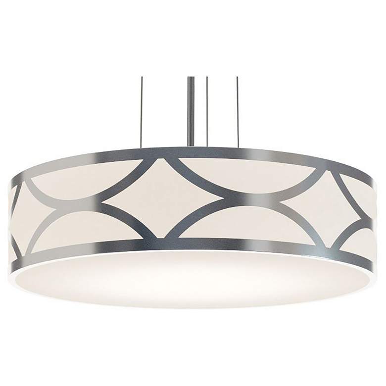 Image 1 Lake 20" Wide Painted Nickel LED Pendant