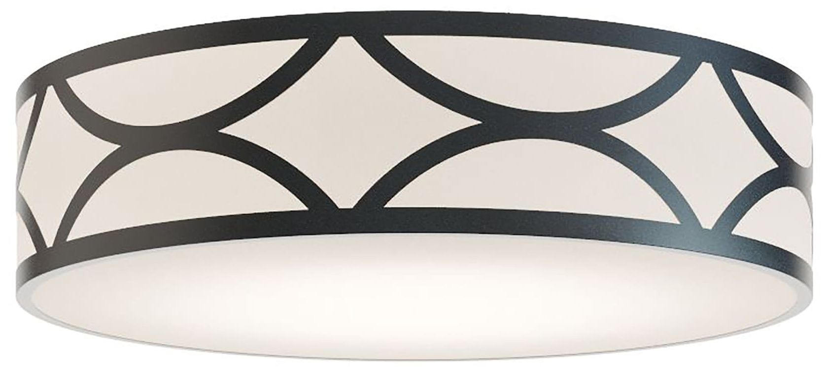 Lake 20" Wide Black LED Flush Mount - Made to Order