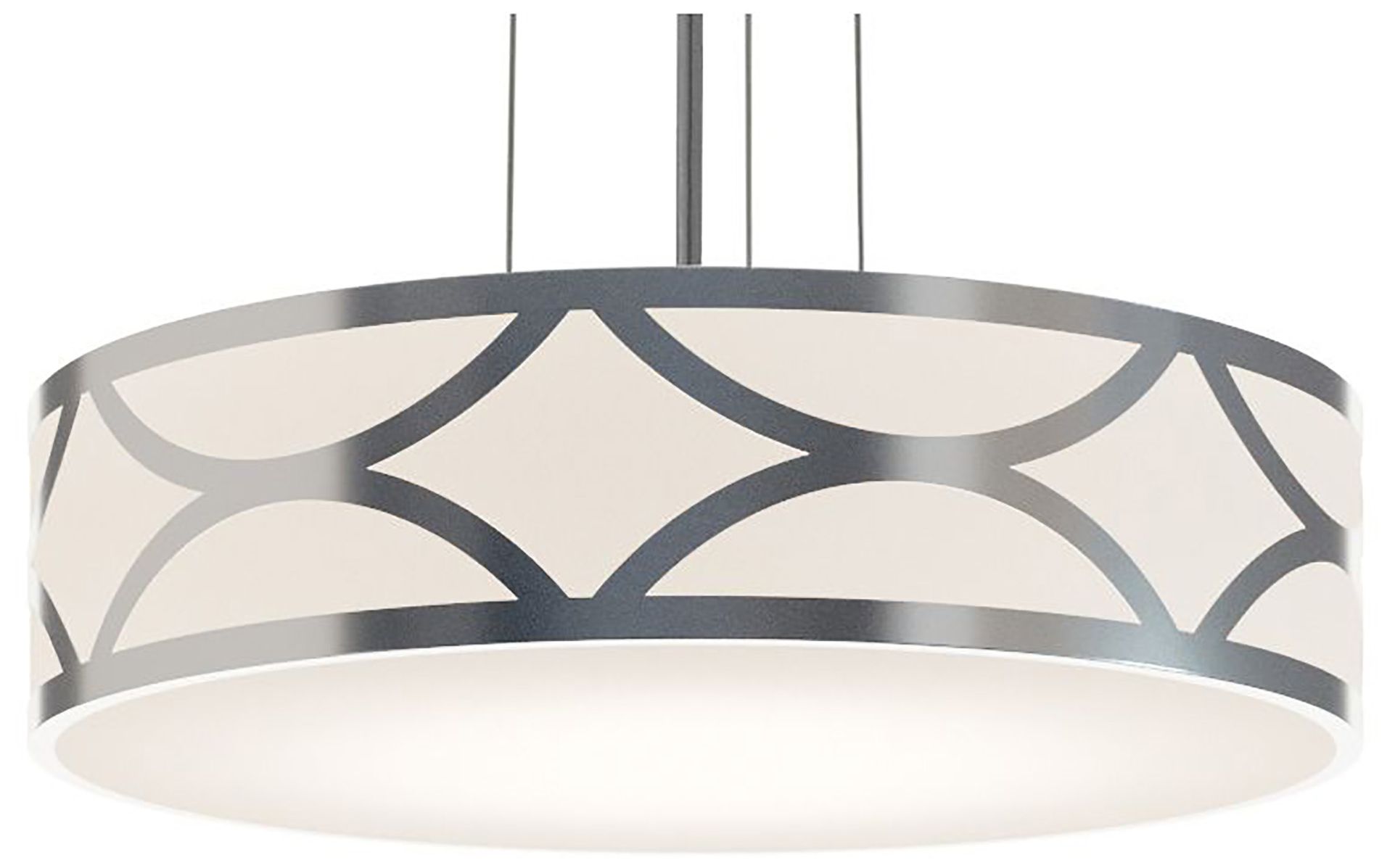 Lake 20" Wide Painted Nickel LED Pendant - Made to Order