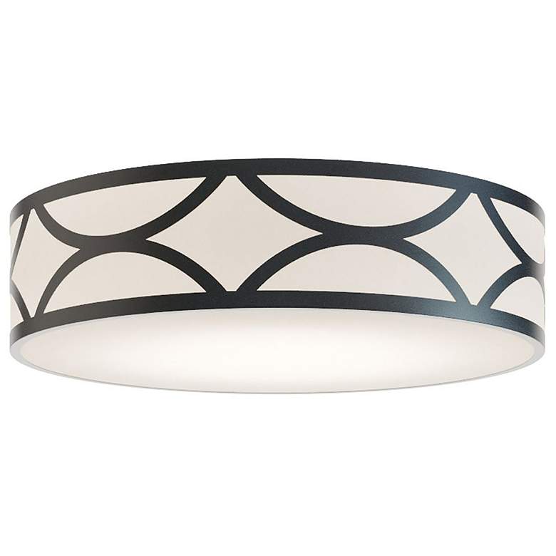 Image 1 Lake 24" Wide 3-Light Black LED Flush Mount