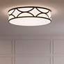 1_Lake 24" Wide Black Drum LED Ceiling Light