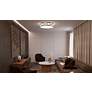 3_Lake 24" Wide Black Drum LED Ceiling Light more views