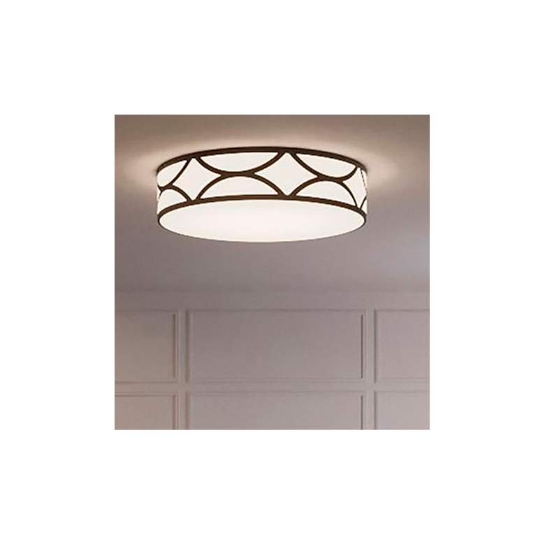 Image 1 Lake 24" Wide Black LED Flush Mount