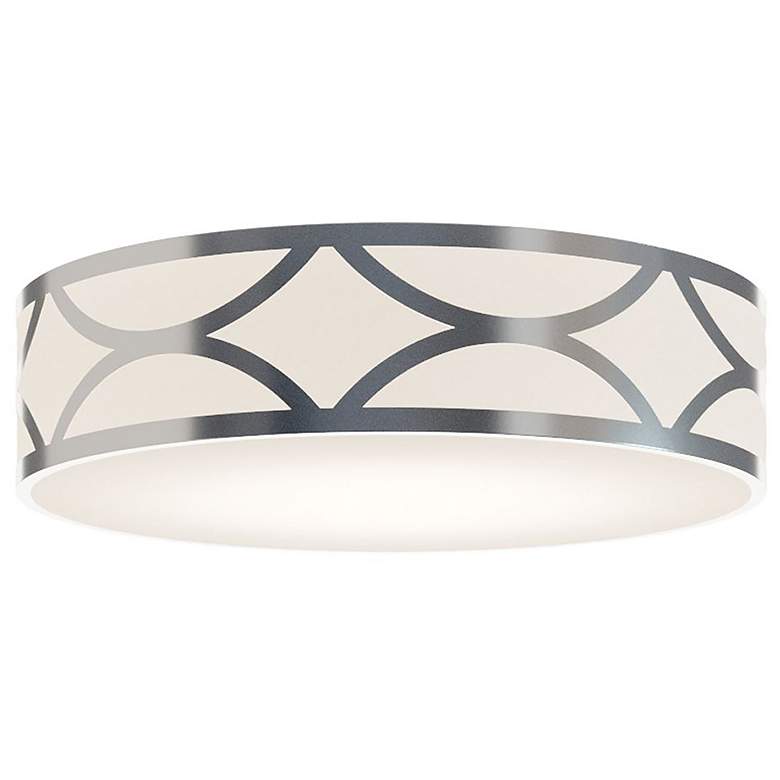 Image 1 Lake 24" Wide Painted Nickel LED Flush Mount