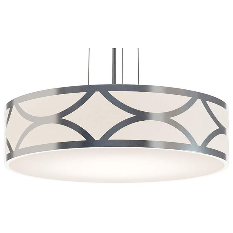 Image 1 Lake 24" Wide Painted Nickel LED Pendant