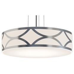 Lake 24&quot; Wide Painted Nickel LED Pendant