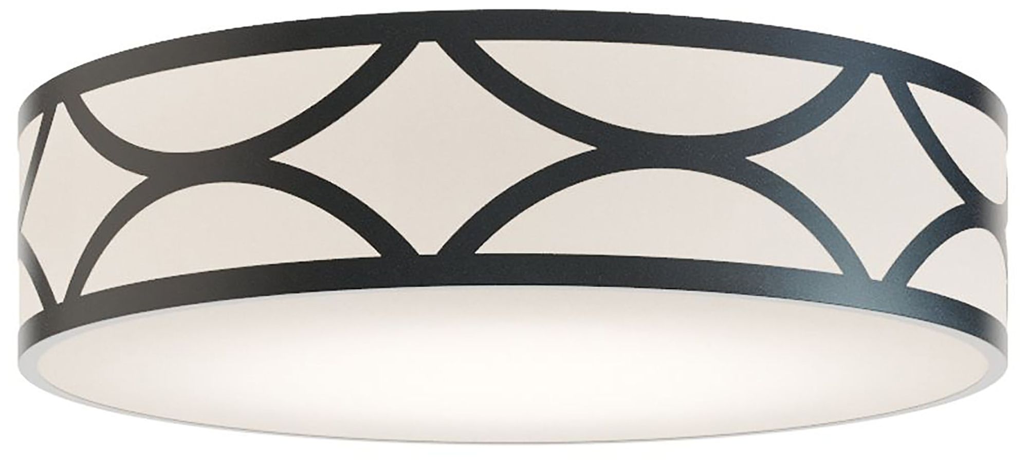 Lake 24" Wide 3-Light Black LED Flush Mount - Made to Order