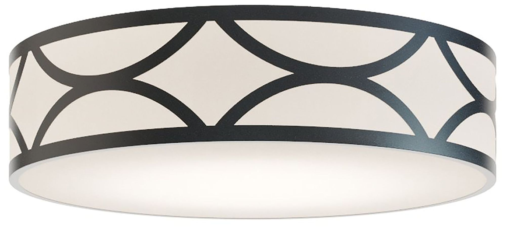 Image 2 Lake 24" Wide Black Drum LED Ceiling Light - Made to Order