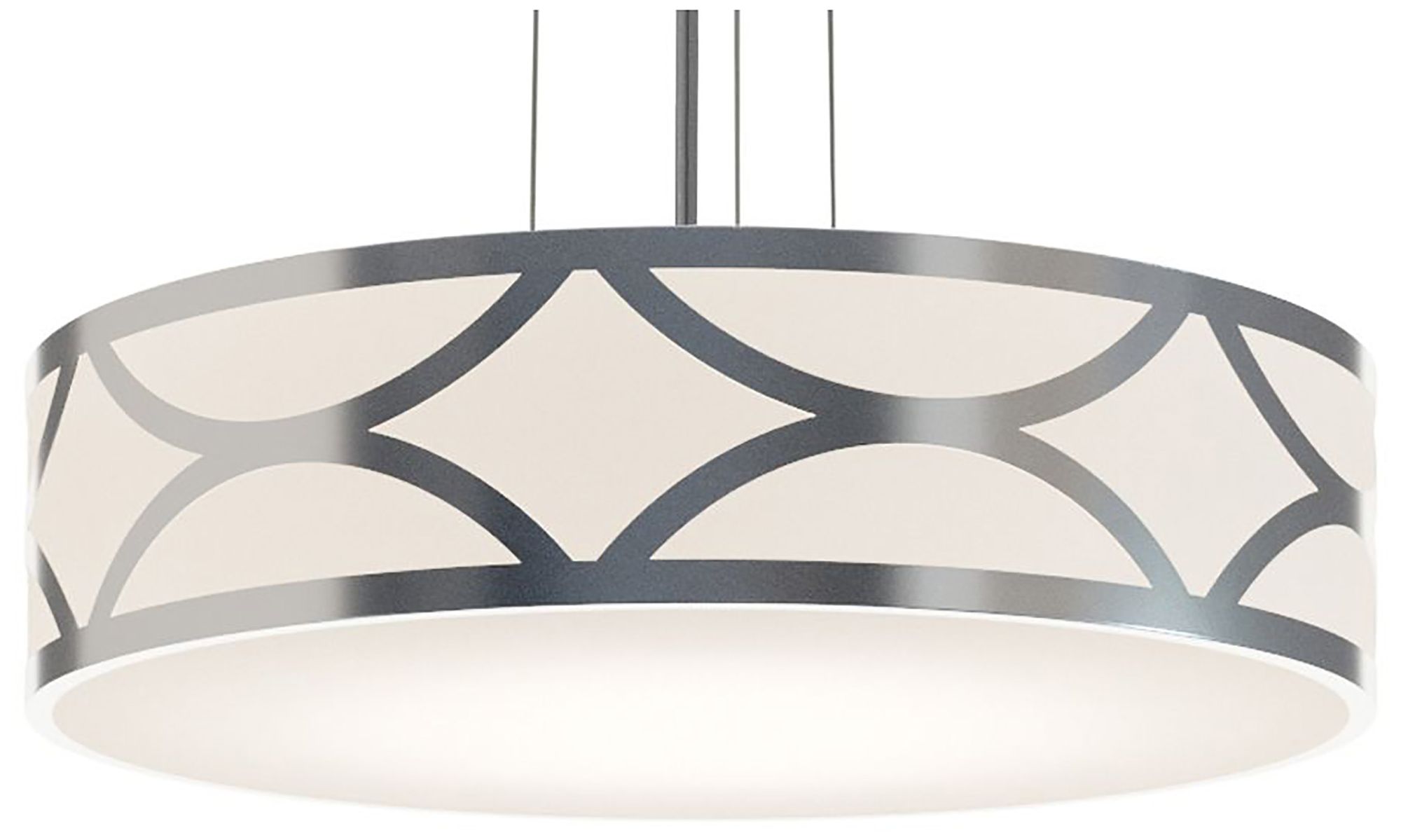 Lake 24" Wide Painted Nickel LED Pendant - Made to Order