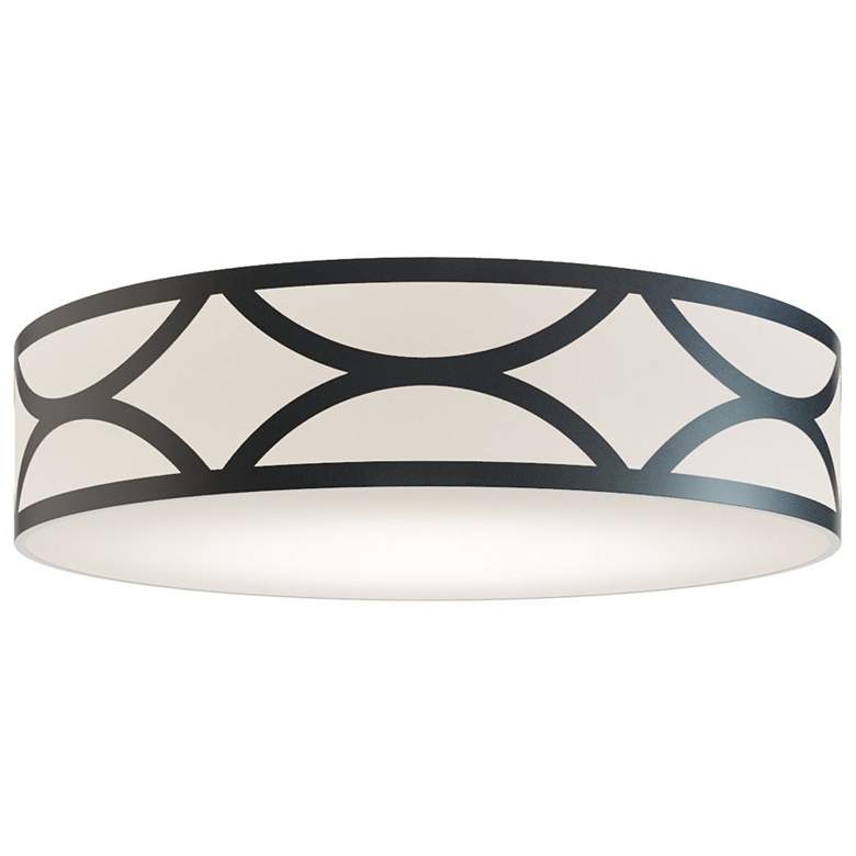 Image 1 Lake 30" Wide 4-Light Black LED Flush Mount
