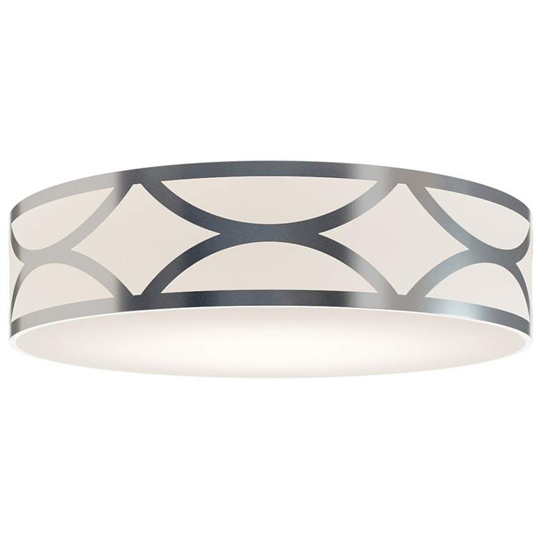 Image 1 Lake 30" Wide 4-Light Painted Nickel LED Flush Mount