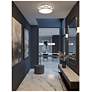2_Lake 30" Wide 4-Light Painted Nickel LED Flush Mount more views