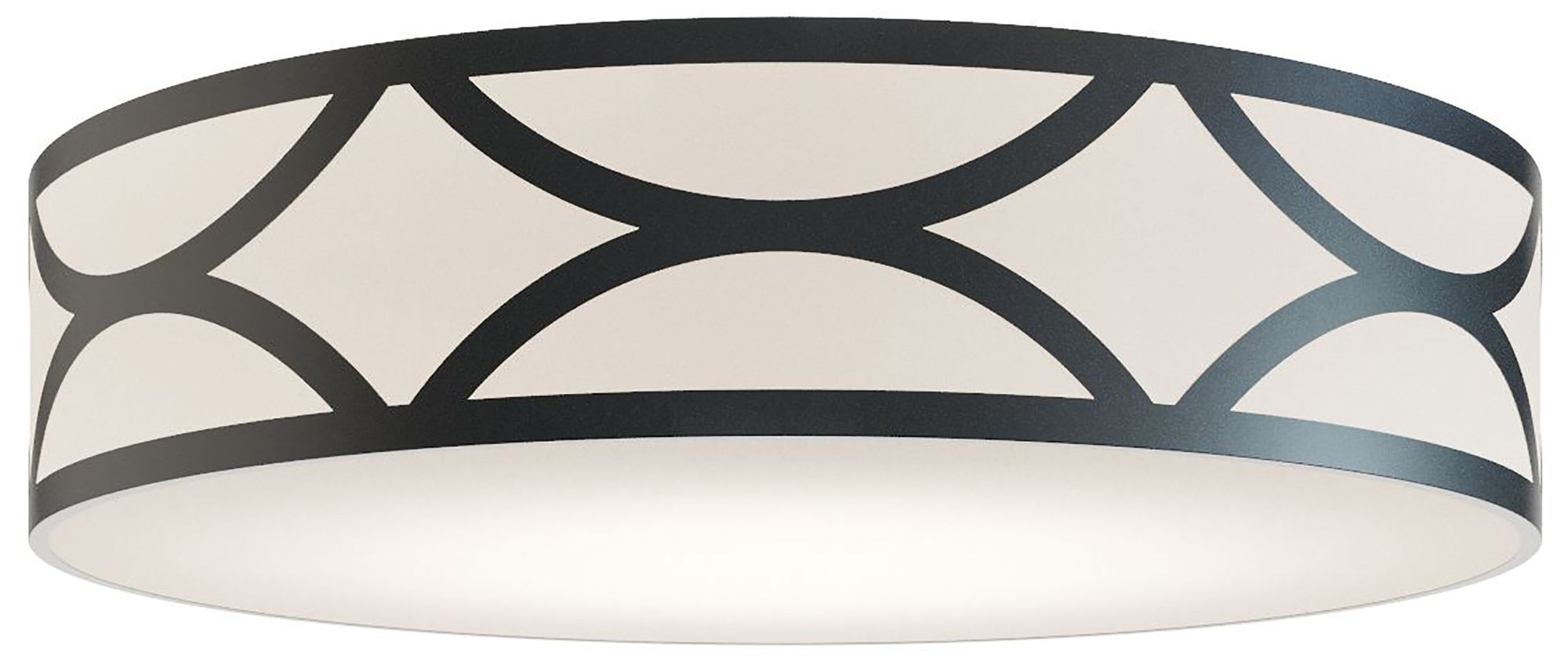 Lake 30" Wide Black LED Flush Mount - Made to Order
