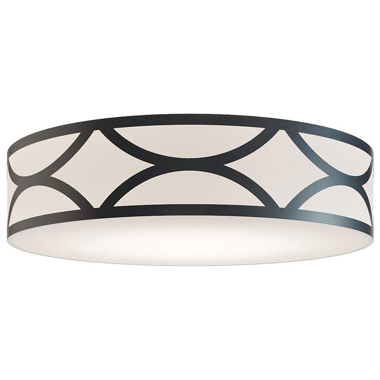 Image 1 Lake 30" Wide Black LED Flush Mount
