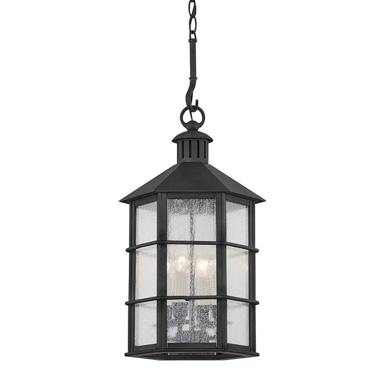 Image 1 Lake County 25 3/4 inch High French Iron Lantern Hanging Light