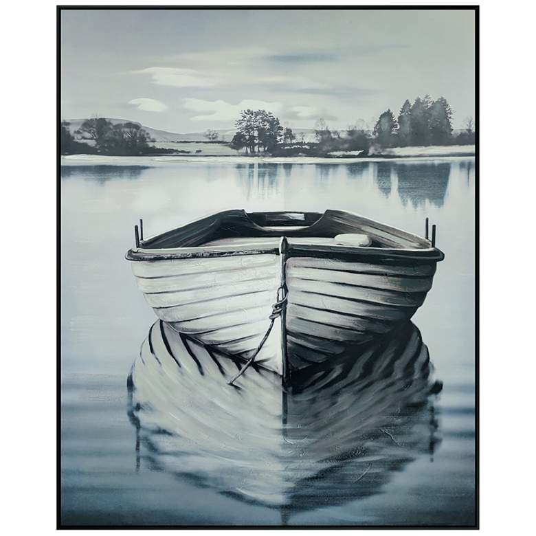 Image 1 Lake It Easy 50" High Framed Canvas Wall Art