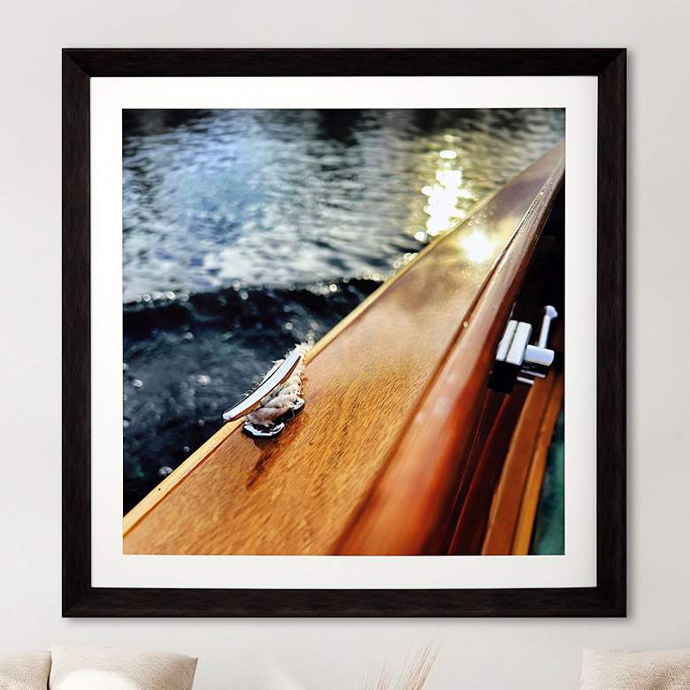 Image 2 Lake Life IV 43" Square Exclusive Giclee Framed Wall Art