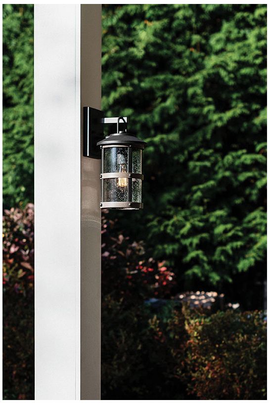 Lakehouse 14 1/2" High Black Outdoor Wall Light