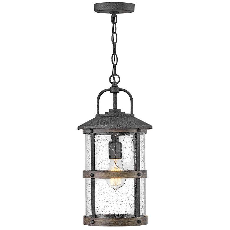 Image 1 Lakehouse 17 3/4" High Aged Zinc 5W Outdoor Hanging Light