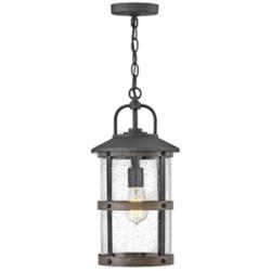 Lakehouse 17 3/4" High Aged Zinc 5W Outdoor Hanging Light
