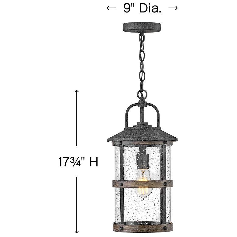 Image 4 Lakehouse 17 3/4" High Aged Zinc 5W Outdoor Hanging Light more views