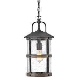 Lakehouse 17 3/4" High Aged Zinc LED Outdoor Hanging Light