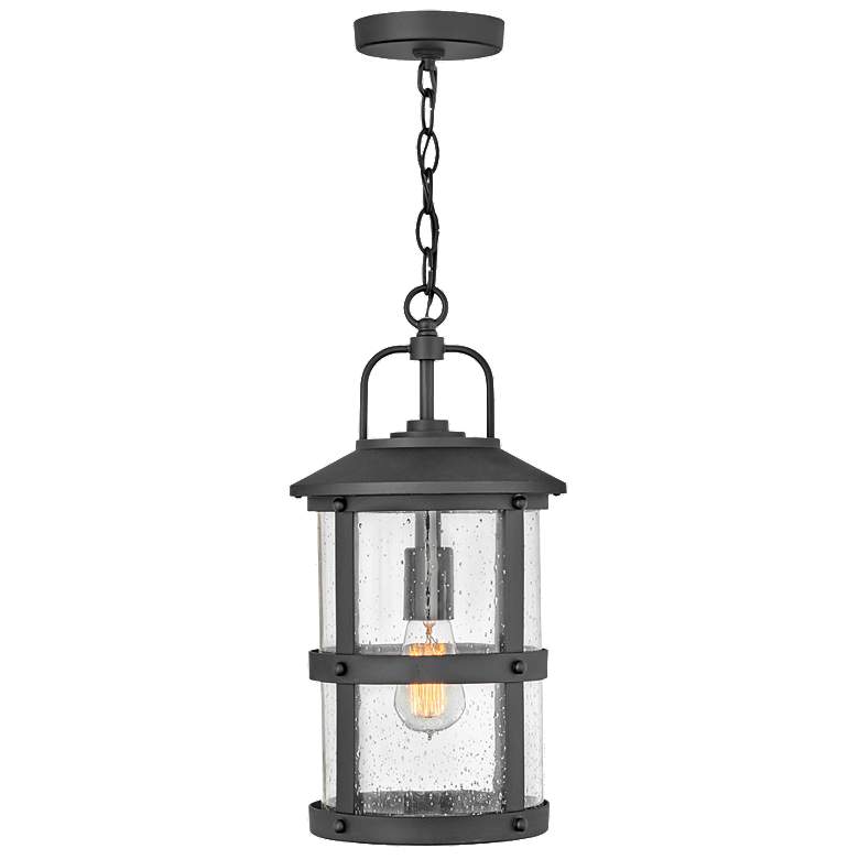 Image 1 Lakehouse 17 3/4" High Black 3 Watts Outdoor Hanging Light
