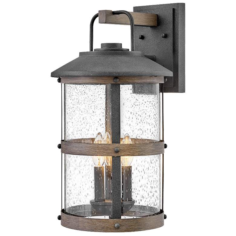 Image 1 Lakehouse 19 3/4 inch High Aged Zinc Outdoor Wall Light