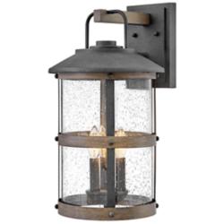 Lakehouse 19 3/4"H Aged Zinc 3-Light LED Outdoor Wall Light