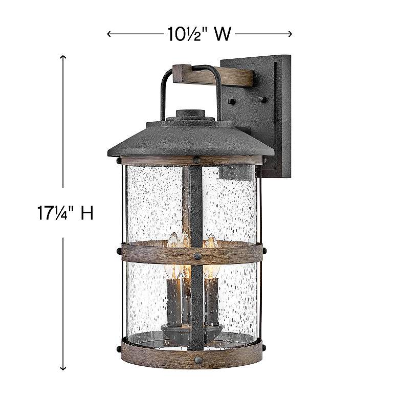 Image 5 Lakehouse 19 3/4"H Aged Zinc 3-Light LED Outdoor Wall Light more views