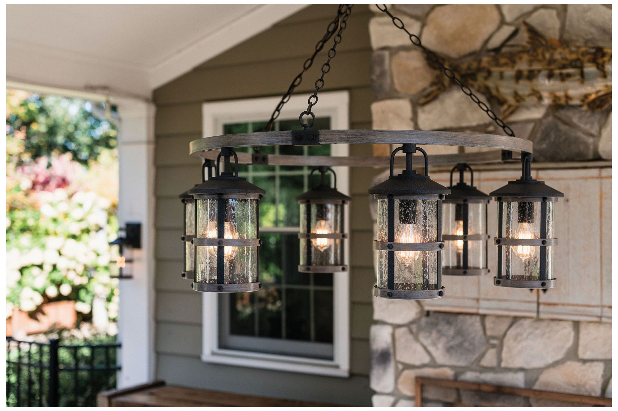 Lakehouse Medium Single tier 42" Wide 6-Light Chandelier