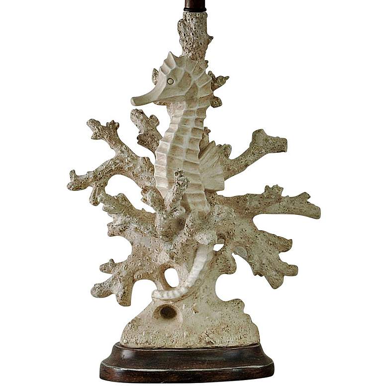 Image 3 Lakeport Distressed White Coral Table Lamp with White Shade more views