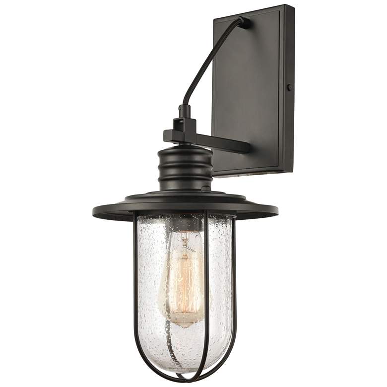 Image 1 Lakeshore Drive 18" High Matte Black Wall Sconce