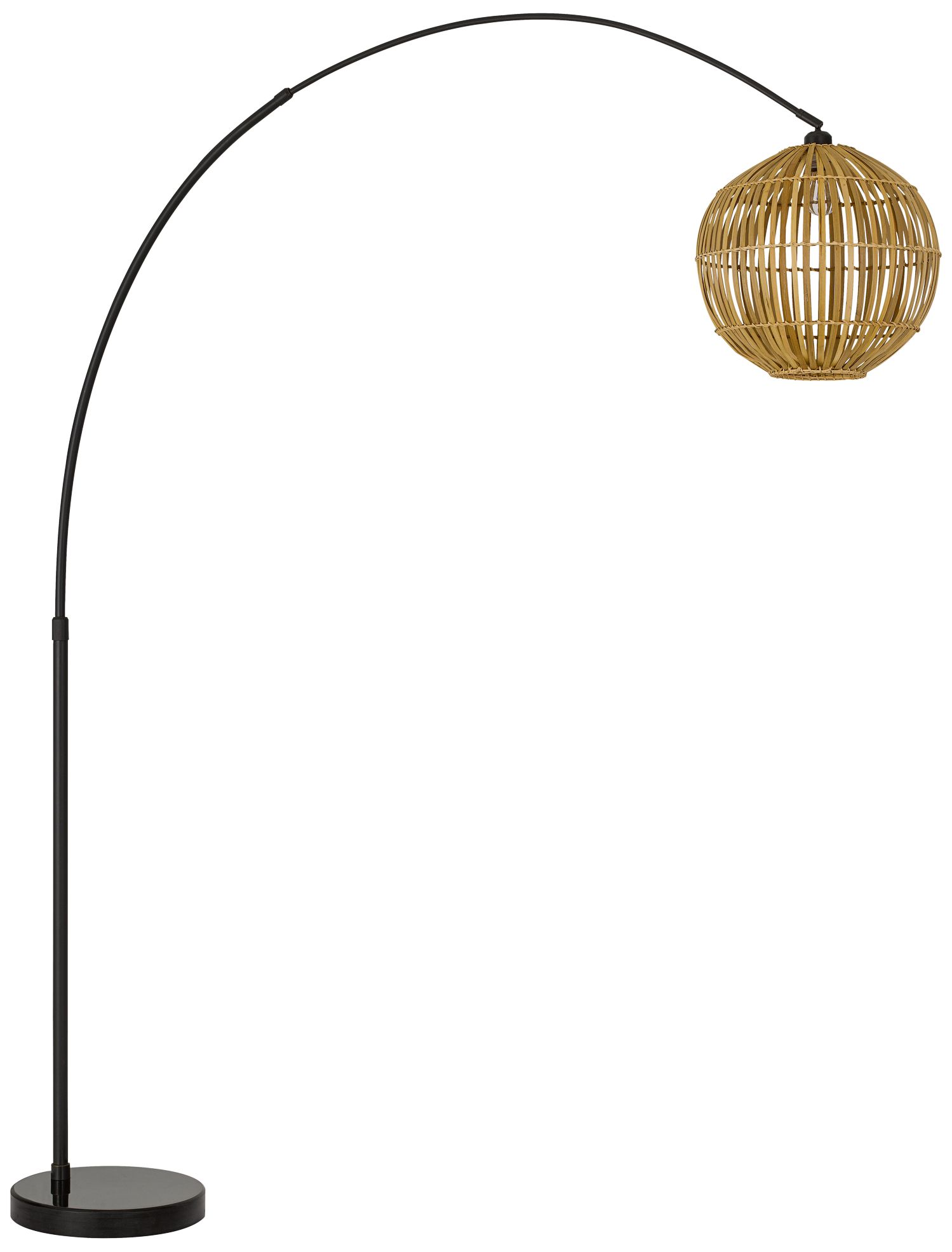 Lakeside Dark Bronze Adjustable Arc Floor Lamp