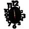 Laketon Black 18" Wide Wall Clock