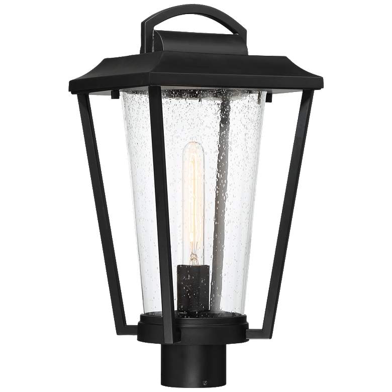 Image 1 Lakeview; 1 Light; Post Lantern; Aged Bronze Finish with Clear Seed Glass