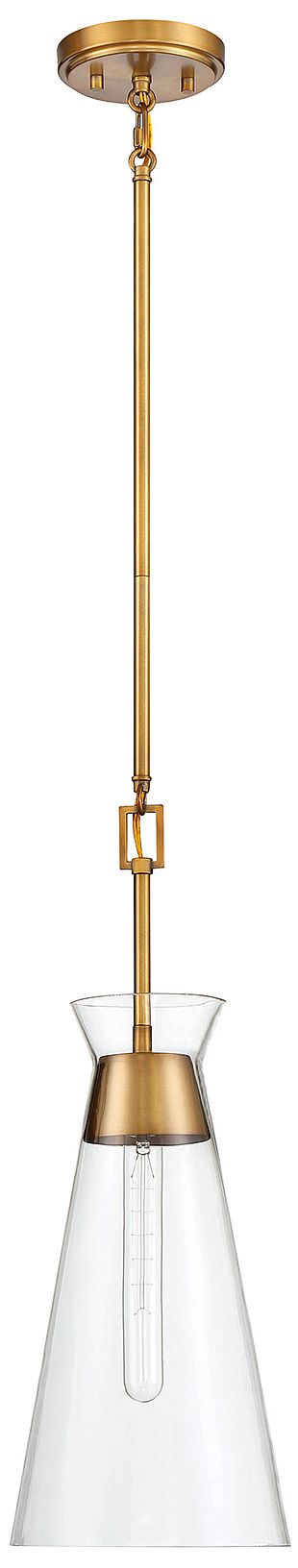Image 3 Lakewood 1-Light Pendant in Warm Brass more views