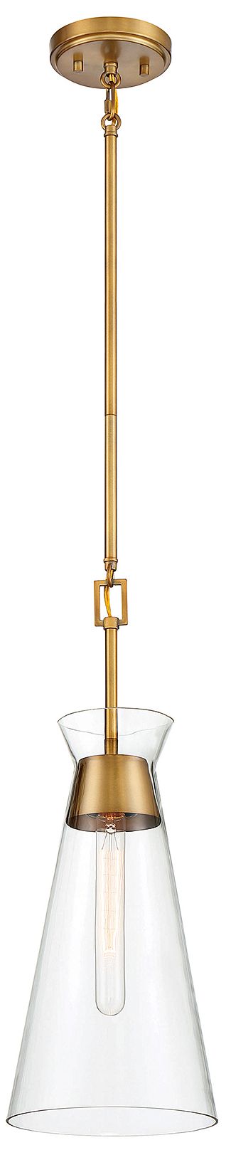 Image 4 Lakewood 1-Light Pendant in Warm Brass more views
