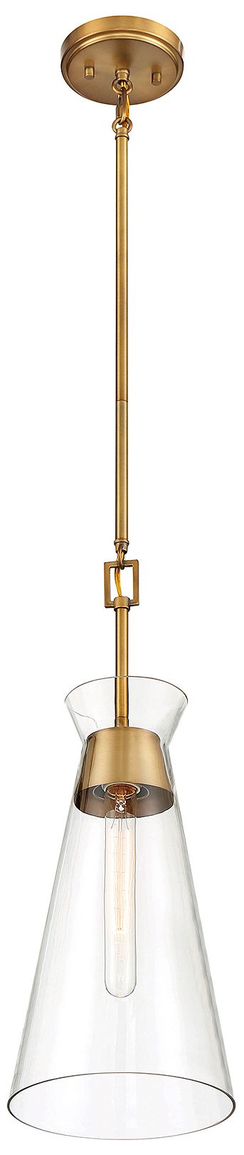 Image 5 Lakewood 1-Light Pendant in Warm Brass more views