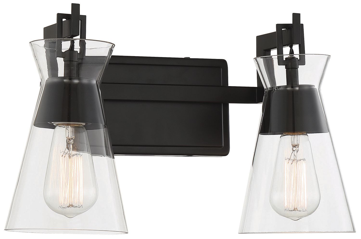 Image 3 Lakewood 2-Light Bathroom Vanity Light in Matte Black more views