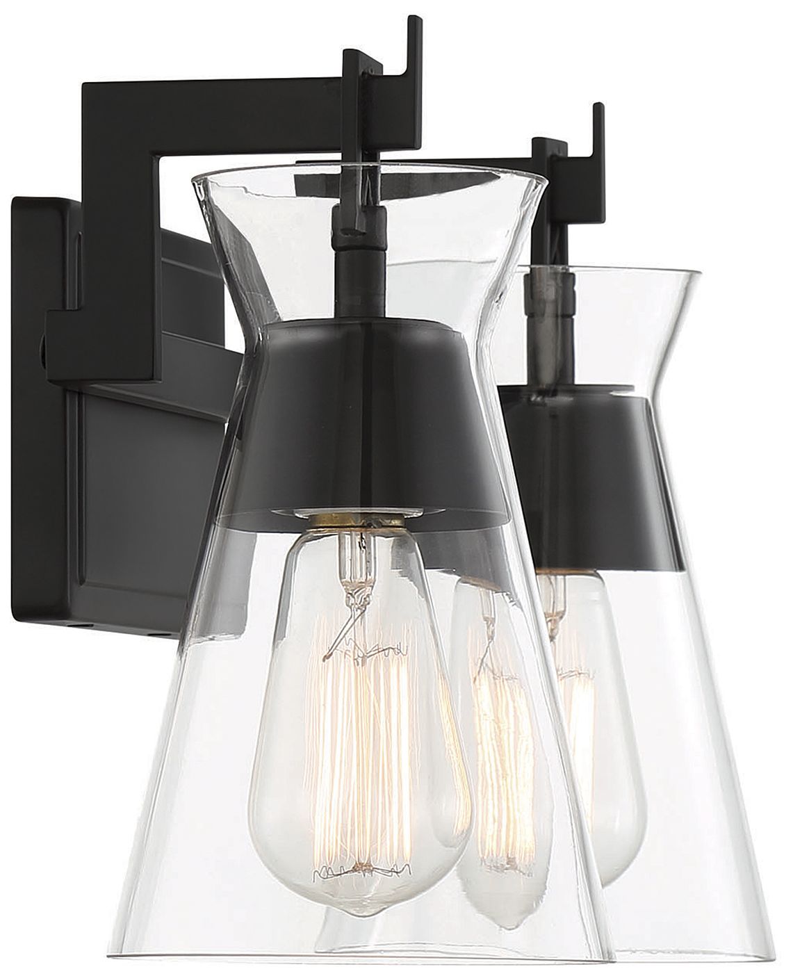 Image 5 Lakewood 2-Light Bathroom Vanity Light in Matte Black more views