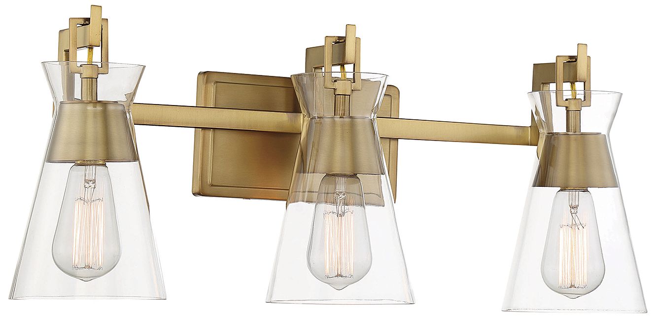 Image 4 Lakewood 3-Light Bathroom Vanity Light in Warm Brass more views