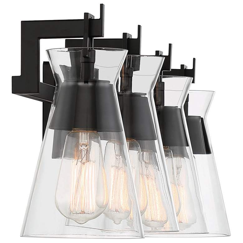 Image 5 Lakewood 32" Wide Matte Black 4-Light Vanity Bath Light more views